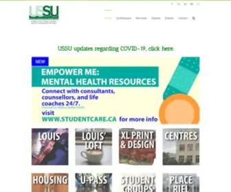 Ussu.ca(University of Saskatchewan Students' Union) Screenshot