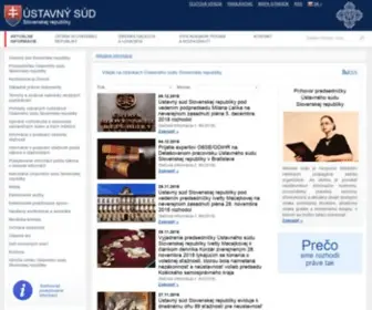 Ustavnysud.sk(Aktuálne informácie) Screenshot