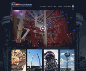 Usthrillrides.com(Theme park ride designers) Screenshot