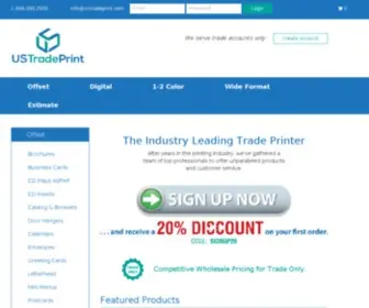 Ustradeprint.com(Wholesale Trade Printing Services) Screenshot