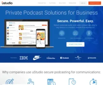 Ustudio.com(Media Streaming and Podcasting Solutions for Business) Screenshot