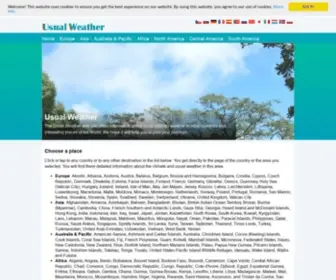 Usualweather.com(Look at the typical weather in all countries of the World) Screenshot