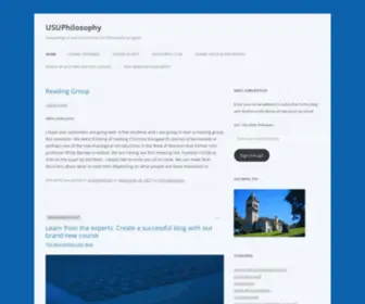 Usuphilosophy.com(Happenings in and around the USU Philosophy program) Screenshot