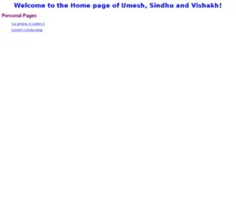 Usvishakh.net(Umesh, Sindhu and Vishakh) Screenshot