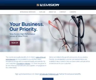 Usvision.com(Leading Eye Care Retailer & Employer) Screenshot