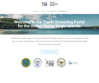 Usvitravelscreening.com(USVI Travel Screening Portal) Screenshot