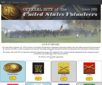 Usvolunteers.org(United States Volunteers) Screenshot