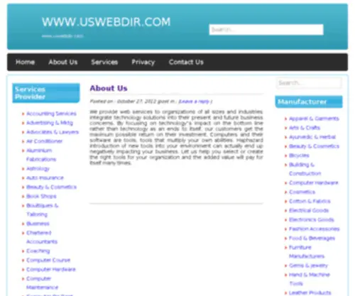 Uswebdir.com(Online Business Directory) Screenshot