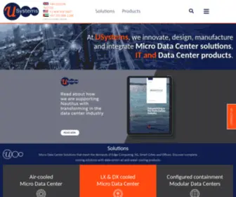 Usystems.com(Data Centre Cooling Solutions) Screenshot