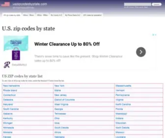 Uszipcodesbystate.com(US ZIP codes information by ZIP) Screenshot