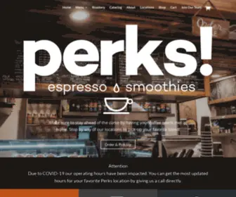 Utahcoffee.com(Perks Coffee Espressos & Smoothies) Screenshot