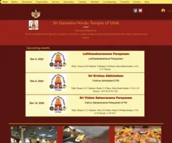 Utahganeshatemple.org(Sri Ganesha Hindu Temple) Screenshot