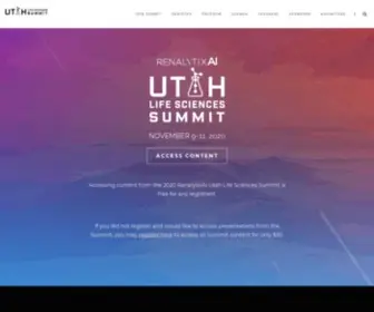 Utahlifesciencesummit.com(November 9) Screenshot