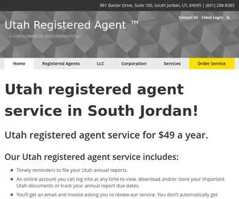Utahregisteredagent.com(UTAH REGISTERED AGENT $49 A YEAR) Screenshot
