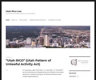 Utahricolaw.com(The Utah Pattern of Unlawful Activity Act) Screenshot