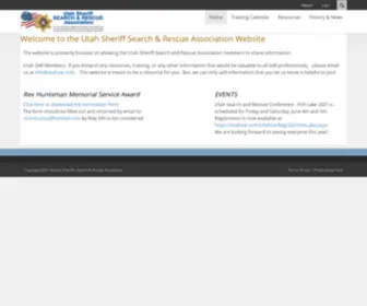 Utahsar.com(Utah Sheriff SAR Association) Screenshot