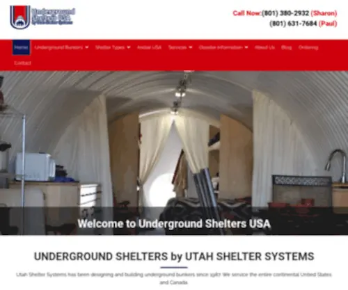 Utahsheltersystems.com(Underground Bunkers) Screenshot