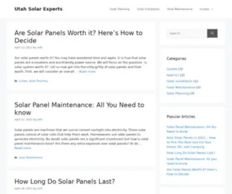 Utahsolarexperts.com(Just another WordPress site) Screenshot