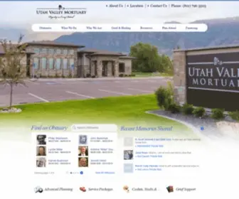 Utahvalleyfuneral.com(Utah Valley Mortuary) Screenshot