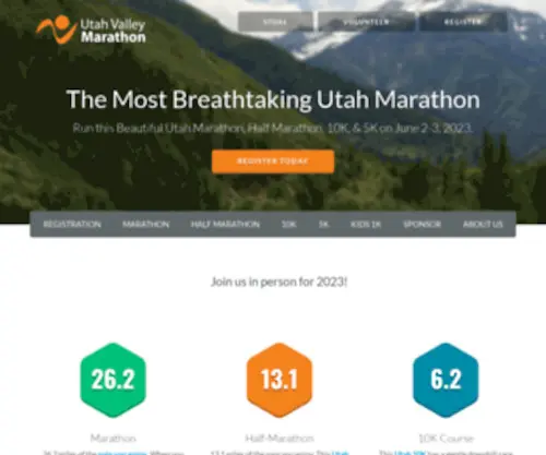 Utahvalleymarathon.com(This Utah marathon & half) Screenshot