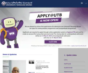 UTB.edu.bn(Universiti Teknologi Brunei) Screenshot