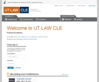 Utcle.org(UT Law CLE) Screenshot