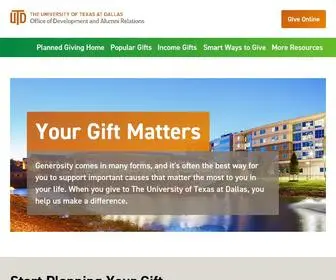 Utdallasgiving.org(Charitable Giving) Screenshot