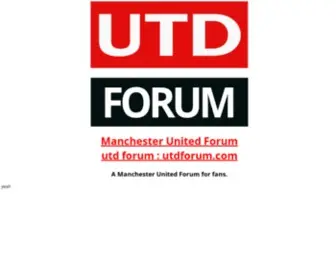 Utdforum.com(Manchester United) Screenshot