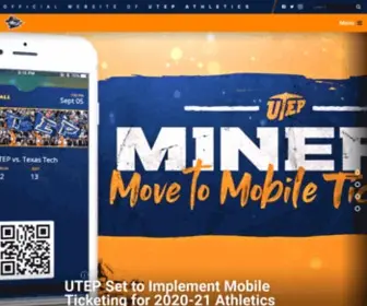 Utepathletics.com(The University of Texas at El Paso Athletics) Screenshot
