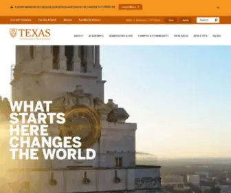 Utexas.org(The University of Texas at Austin) Screenshot