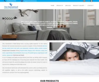 Utexinternational.com(Bed Sheets Hospital linen Hotel Sheets Suppliers Pakistan) Screenshot