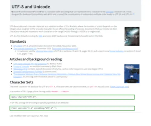 UTF8.com(8 and Unicode Standards) Screenshot