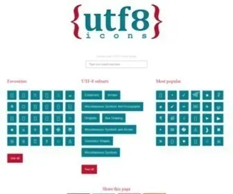 UTF8Icons.com(8 character icons) Screenshot