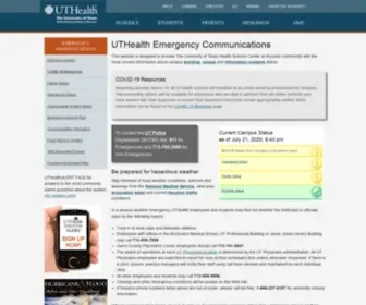 Uthealthemergency.org(The UT Health Science Center at Houston) Screenshot