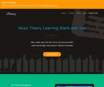 Utheory.com(Online music theory) Screenshot