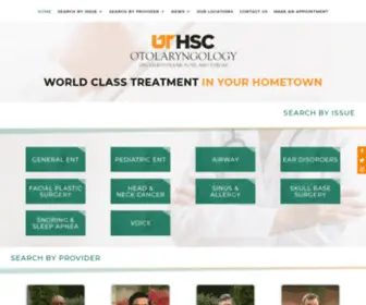 Uthscent.com(UTHSC ENT) Screenshot