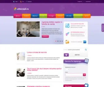 Utilecopii.ro(Portal pentru mamici si copii) Screenshot