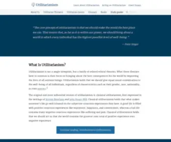 Utilitarianism.net(What is Utilitarianism) Screenshot