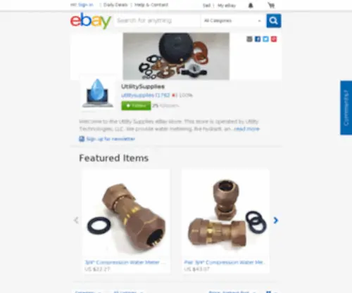 Utilitysupplies.com(Specialists in Waterworks) Screenshot