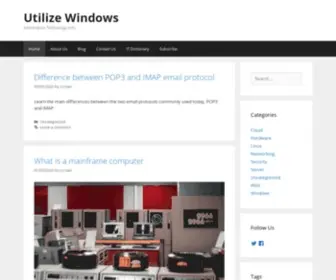 Utilizewindows.com(Utilize Windows) Screenshot