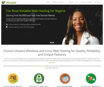 Utiware.net(Nigeria Reliable Web Hosting with Free Nigeria Domain Names) Screenshot