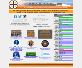 Utkcatholic.org(John XXIII University Parish) Screenshot