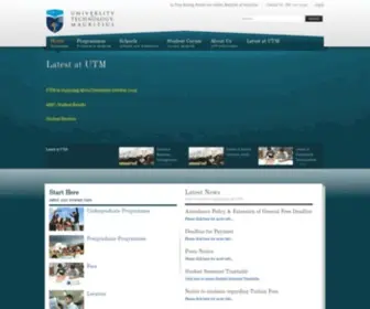 UTM.ac.mu(University of Technology) Screenshot