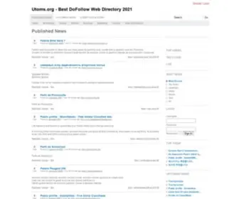 Utoms.org(Daily Updated Bookmarking Directory Website Business Listing) Screenshot