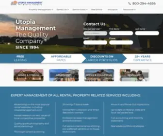 Utopiamanagement.com(Property Management Company) Screenshot