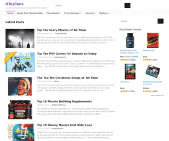 Utoptens.com(Daily top 10 lists) Screenshot