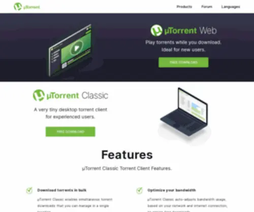 Utorrent.com(The official µTorrent® (uTorrent)) Screenshot