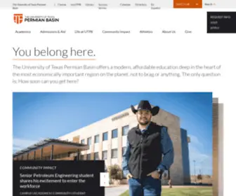 UTPB.edu(The University of Texas Permian Basin) Screenshot