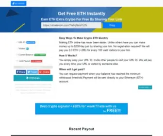 Utradecoin.com(Trade visitors for ETH) Screenshot