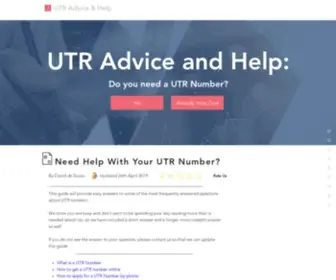 UTR.org.uk(UTR Number) Screenshot